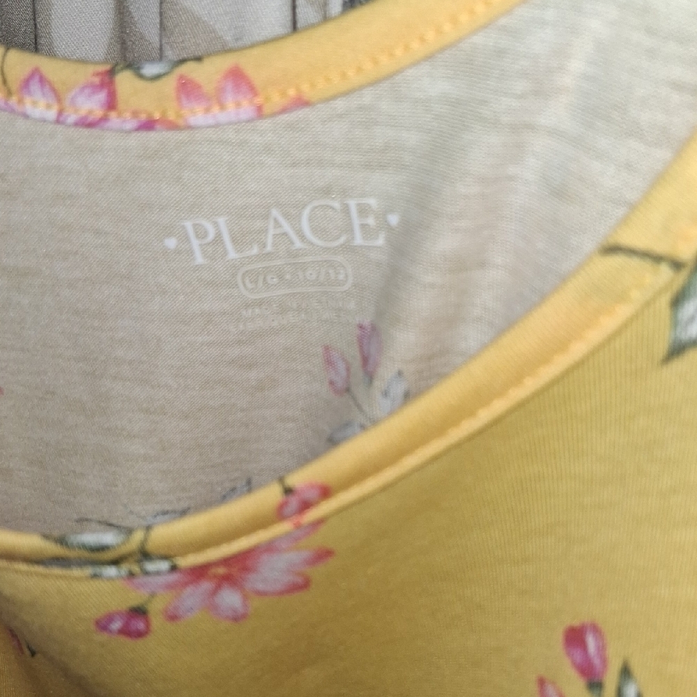 The Children's Place Yellow Floral Sleeveless Set - Picture 3 of 4
